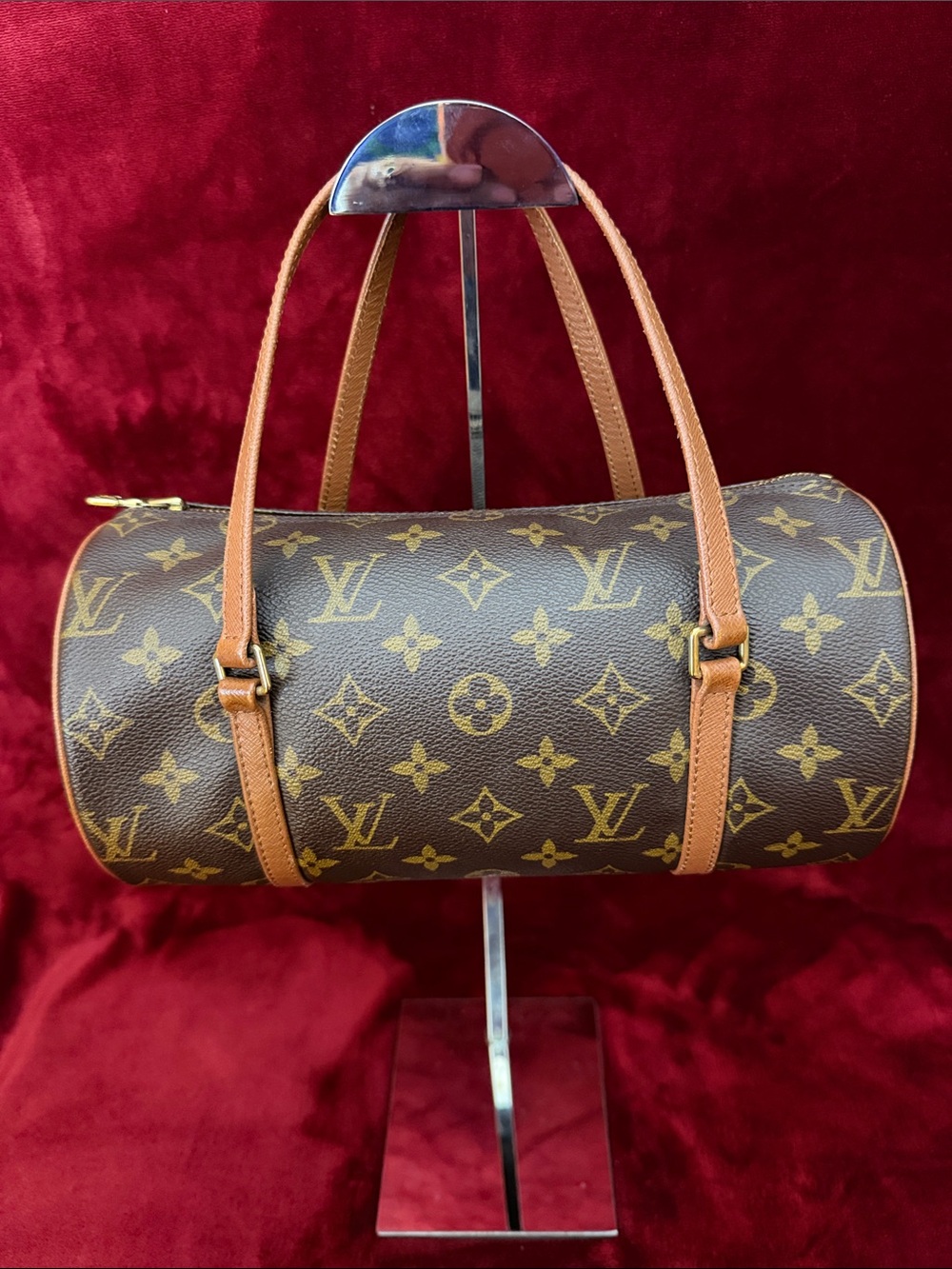Louis Vuitton Papillon 26 Monogram Canvas Barrel Shoulder Bag Vintage EUC 🤎✨ - Picture 2 of 10